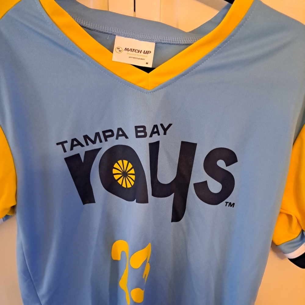 Match Up MENS SIZE M Tampa Bay Rays Jersey #23 Blue Yellow Odorizzi